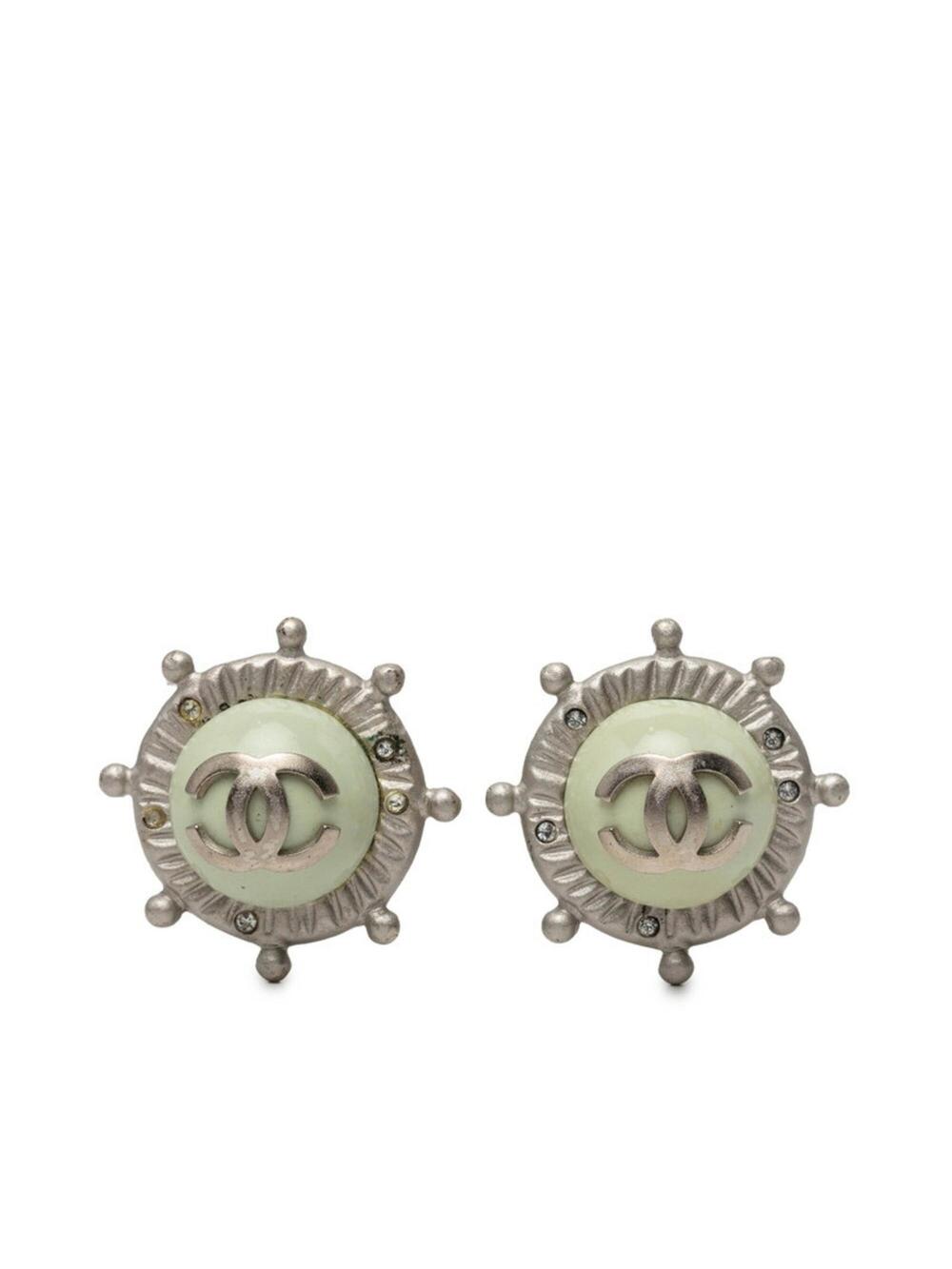 Chanel Cc Logo Clip-On Earrings Silver- #371506C59B